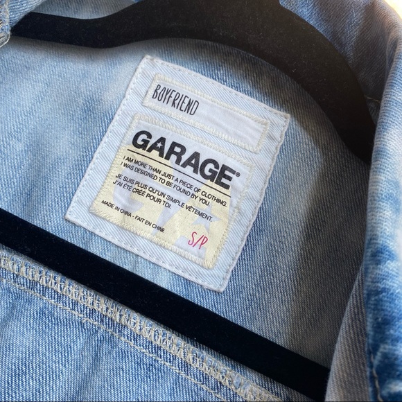 Garage Oversized Boyfriend Denim Acid Wash Jacket - Picture 8 of 8